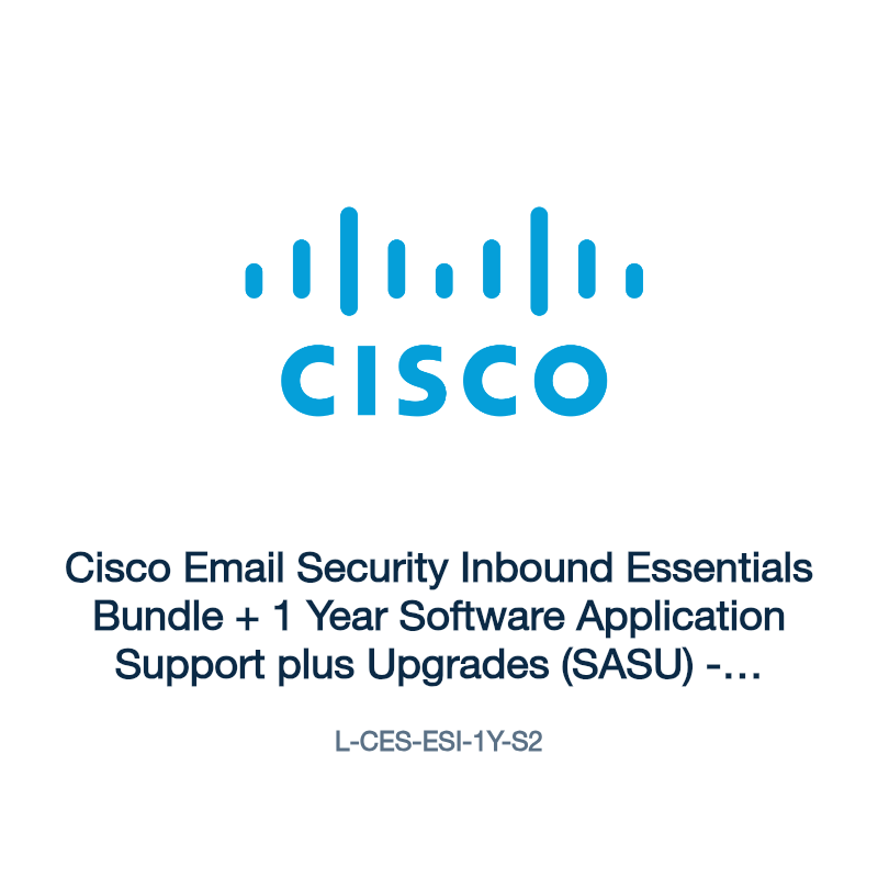 L-CES-ESI-1Y-S2: Cisco Email Security Inbound Essentials Bundle + 1 Year Software