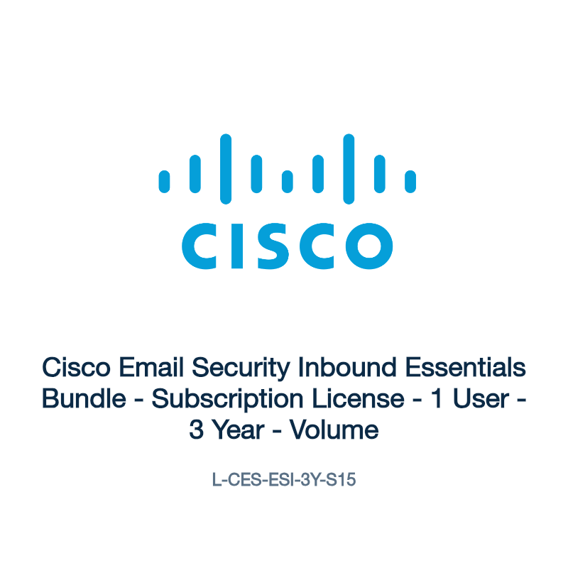 L-CES-ESI-3Y-S15: Cisco Email Security Inbound Essentials Bundle