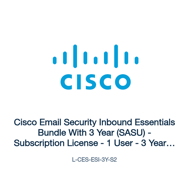 L-CES-ESI-3Y-S2: Cisco Email Security Inbound Essentials Bundle With 3 Year (SASU)