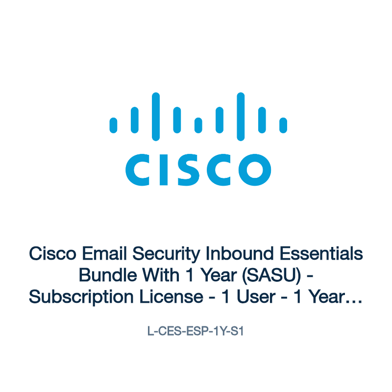 L-CES-ESP-1Y-S1: Cisco Email Security Inbound Essentials Bundle With 1 Year (SASU)