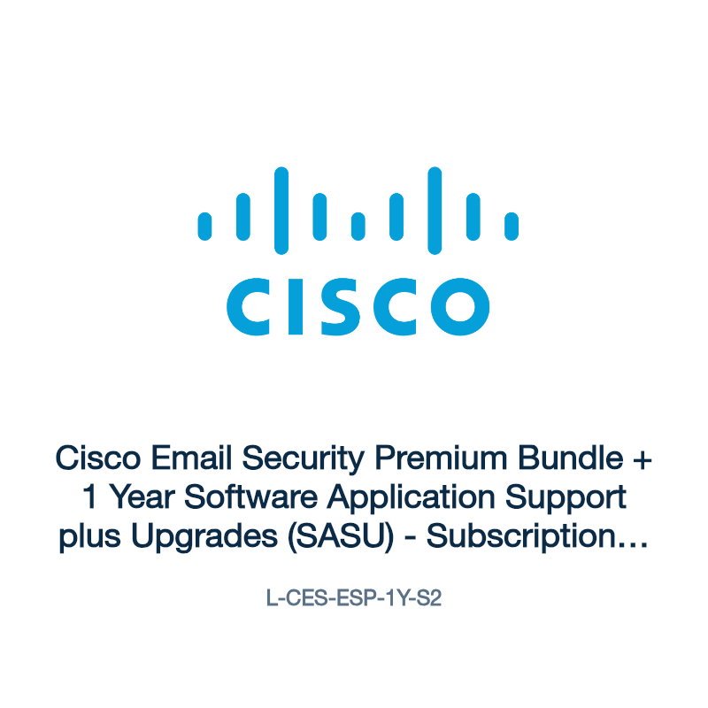 L-CES-ESP-1Y-S2: Cisco Email Security Premium Bundle + 1 Year Software Application
