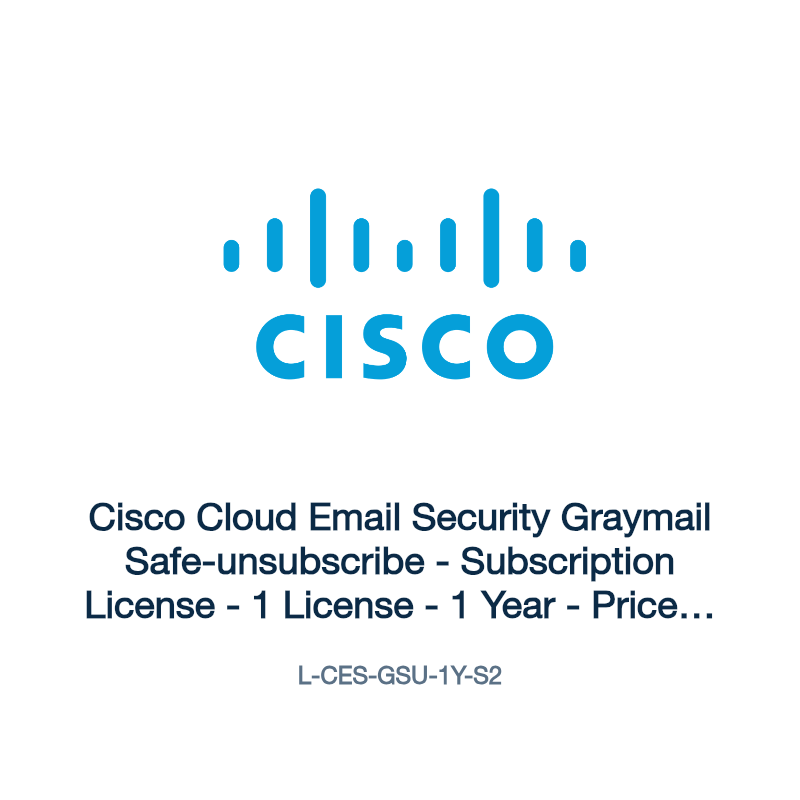 L-CES-GSU-1Y-S2: Cisco Cloud Email Security Graymail Safe-unsubscribe