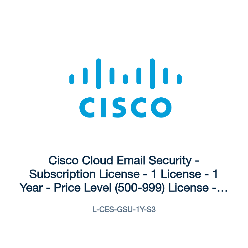 L-CES-GSU-1Y-S3: Cisco Cloud Email Security