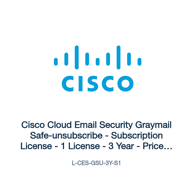 L-CES-GSU-3Y-S1: Cisco Cloud Email Security Graymail Safe-unsubscribe