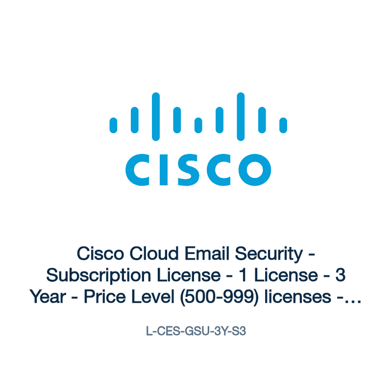 L-CES-GSU-3Y-S3: Cisco Cloud Email Security
