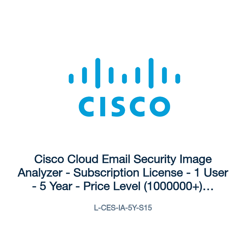 L-CES-IA-5Y-S15: Cisco Cloud Email Security Image Analyzer