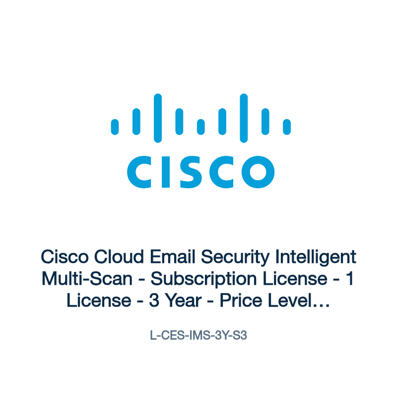 L-CES-IMS-3Y-S3: Cisco Cloud Email Security Intelligent Multi-Scan