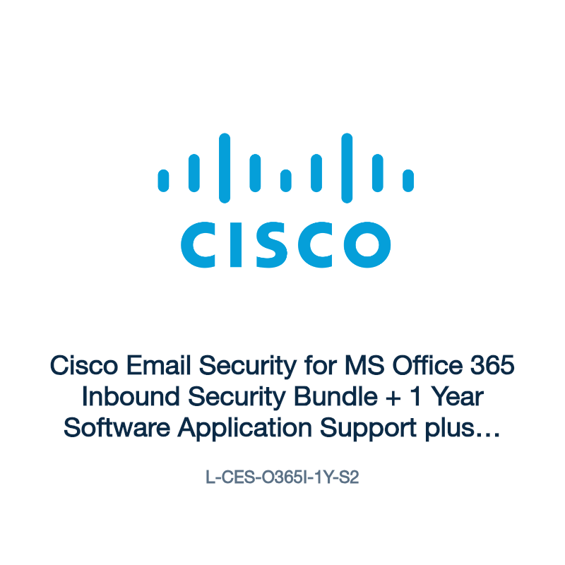 L-CES-O365I-1Y-S2: Cisco Email Security for MS Office 365 Inbound Security Bundle + 1