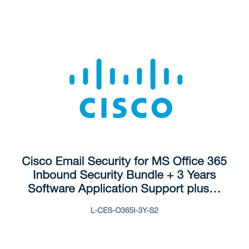 L-CES-O365I-3Y-S2: Cisco Email Security for MS Office 365 Inbound Security Bundle + 3