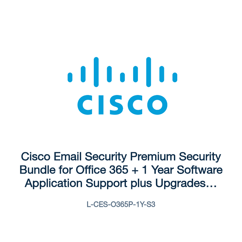 L-CES-O365P-1Y-S3: Cisco Email Security Premium Security Bundle for Office 365 + 1 Year