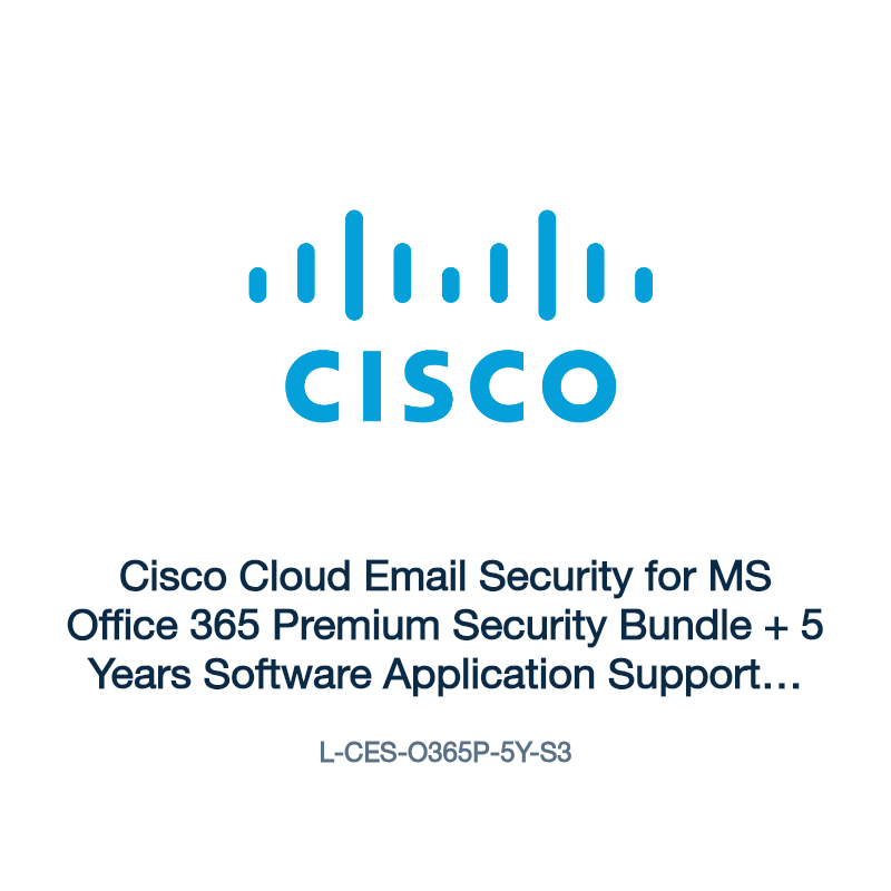 L-CES-O365P-5Y-S3: Cisco Cloud Email Security for MS Office 365 Premium Security Bundle