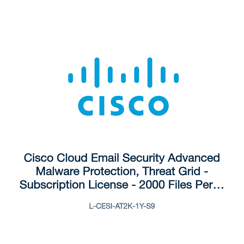 L-CESI-AT2K-1Y-S9: Cisco Cloud Email Security Advanced Malware Protection, Threat Grid
