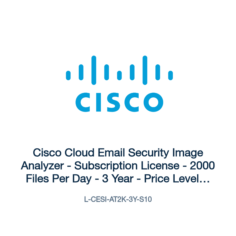 L-CESI-AT2K-3Y-S10: Cisco Cloud Email Security Image Analyzer