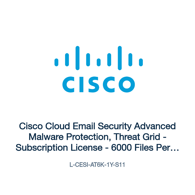 L-CESI-AT6K-1Y-S11: Cisco Cloud Email Security Advanced Malware Protection, Threat Grid