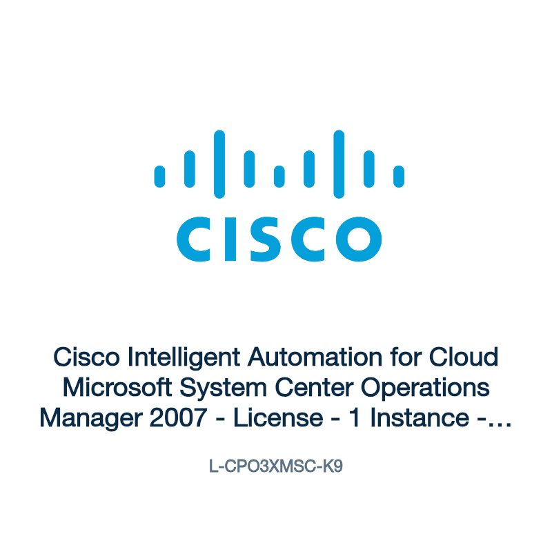 L-CPO3XMSC-K9: Cisco Intelligent Automation for Cloud Microsoft System Center