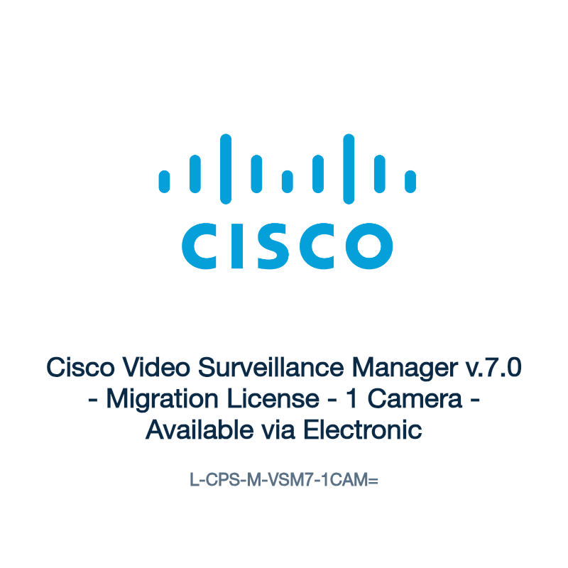 L-CPS-M-VSM7-1CAM=: Cisco Video Surveillance Manager v.7.0