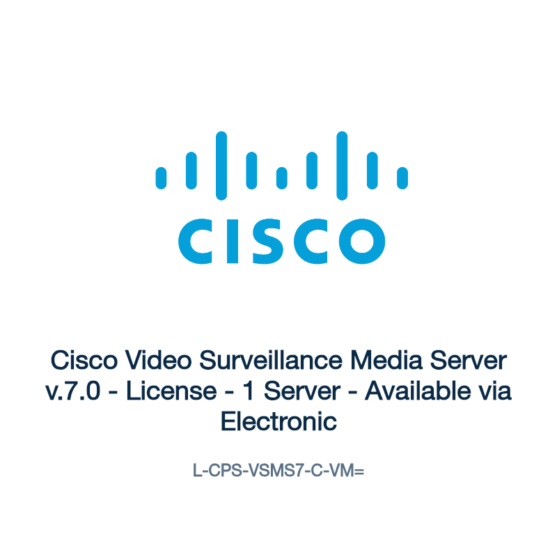 L-CPS-VSMS7-C-VM=: Cisco Video Surveillance Media Server v.7.0