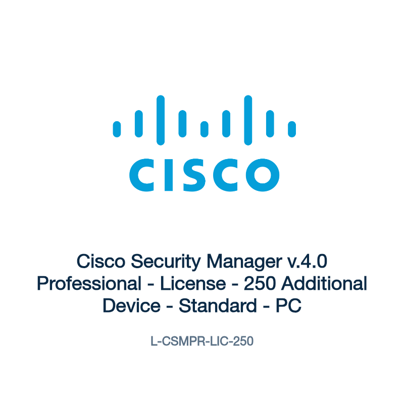 L-CSMPR-LIC-250: Cisco Security Manager v.4.0 Professional