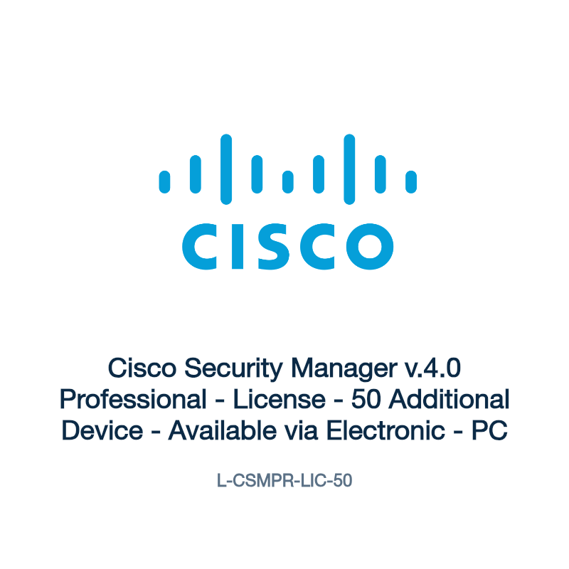 L-CSMPR-LIC-50: Cisco Security Manager v.4.0 Professional