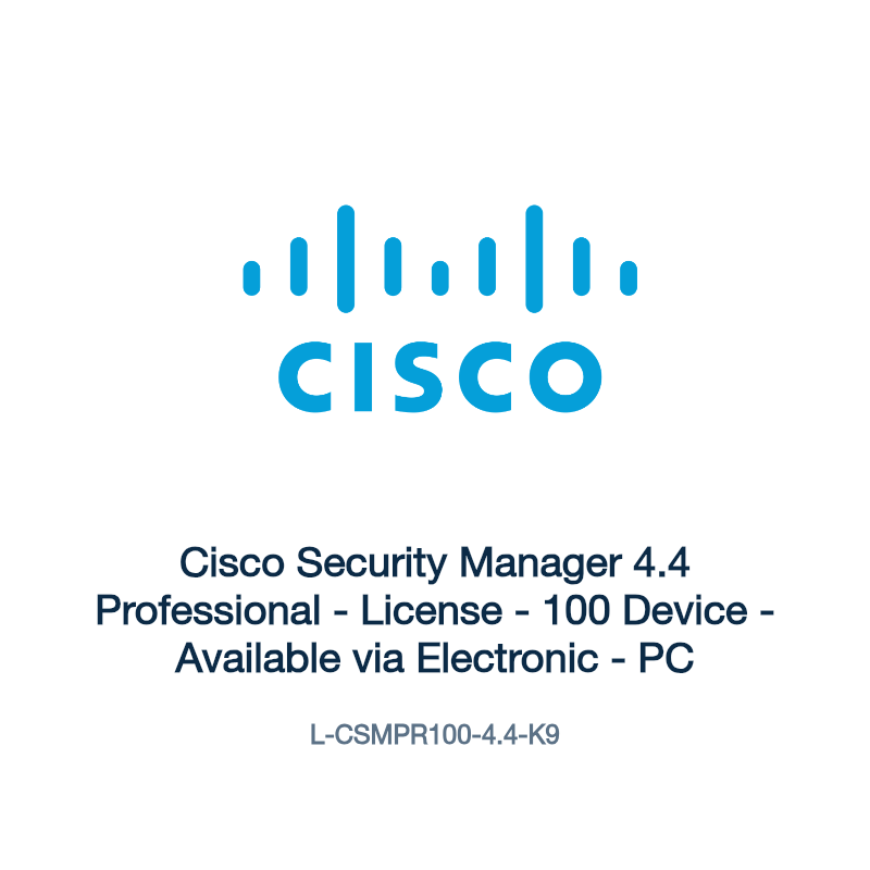 L-CSMPR100-4.4-K9: Cisco Security Manager 4.4 Professional
