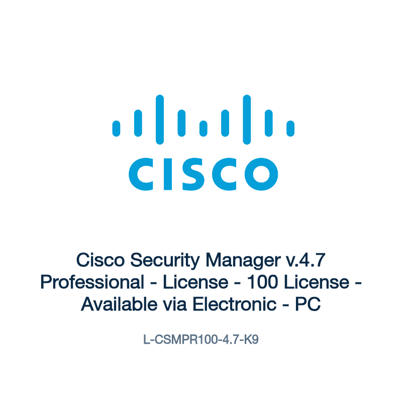 L-CSMPR100-4.7-K9: Cisco Security Manager v.4.7 Professional