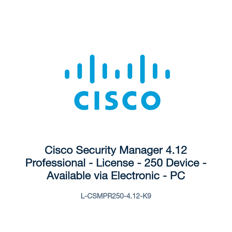 L-CSMPR250-4.12-K9: Cisco Security Manager 4.12 Professional