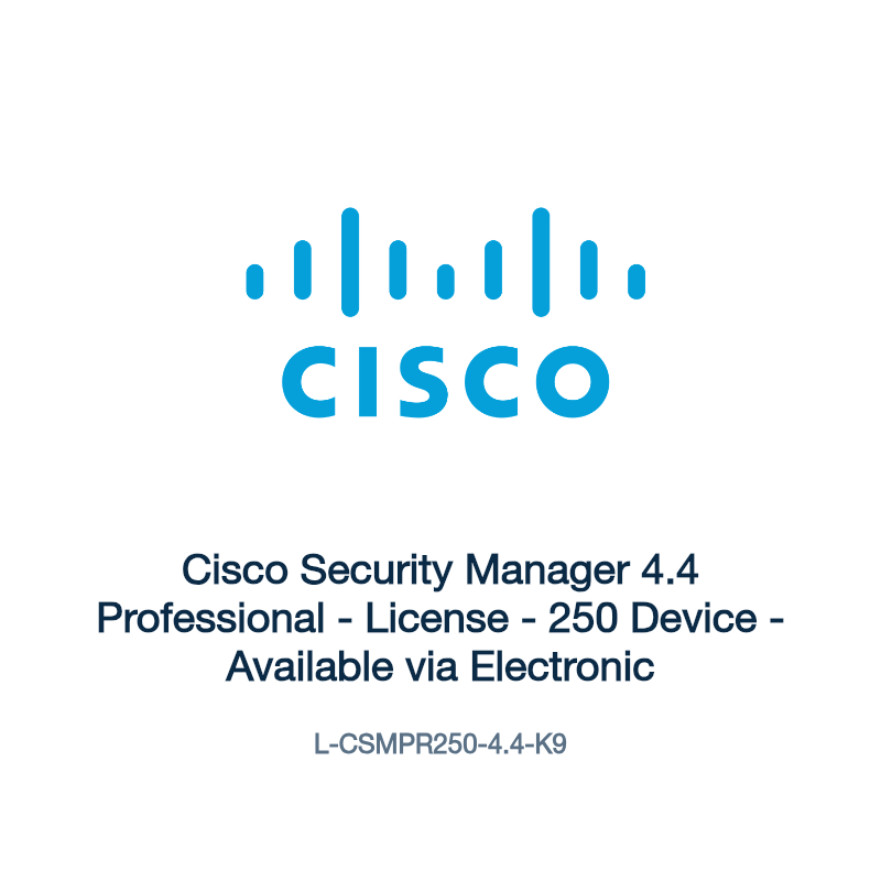L-CSMPR250-4.4-K9: Cisco Security Manager 4.4 Professional