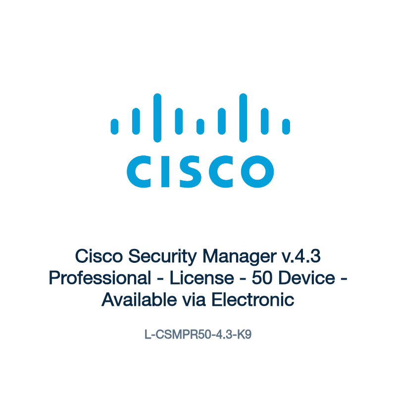 L-CSMPR50-4.3-K9: Cisco Security Manager v.4.3 Professional
