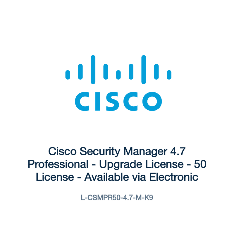 L-CSMPR50-4.7-M-K9: Cisco Security Manager 4.7 Professional