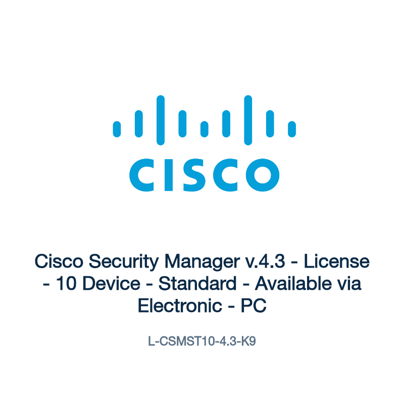 L-CSMST10-4.3-K9: Cisco Security Manager v.4.3