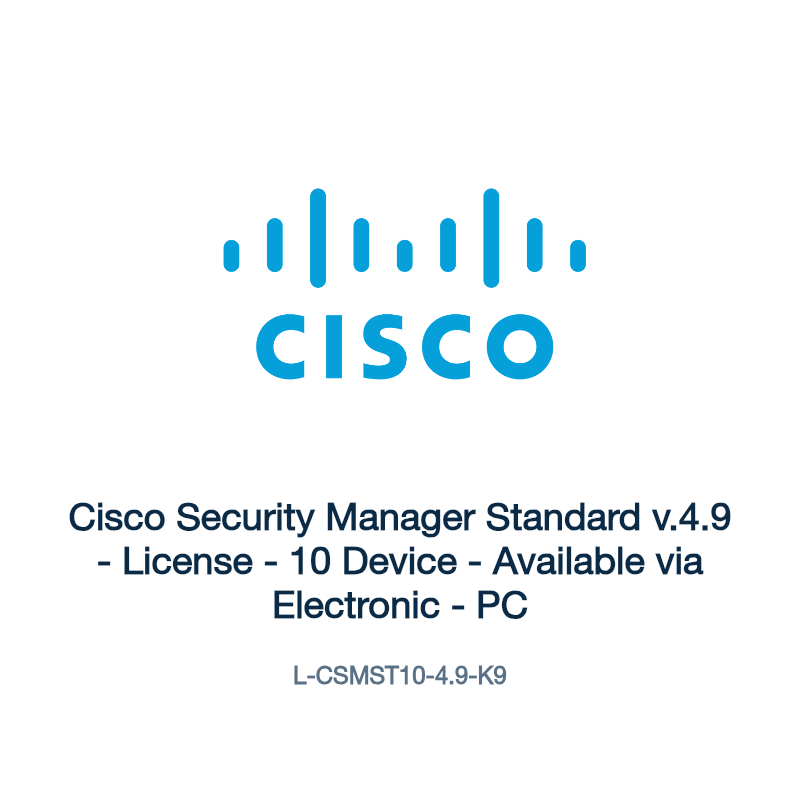 L-CSMST10-4.9-K9: Cisco Security Manager Standard v.4.9