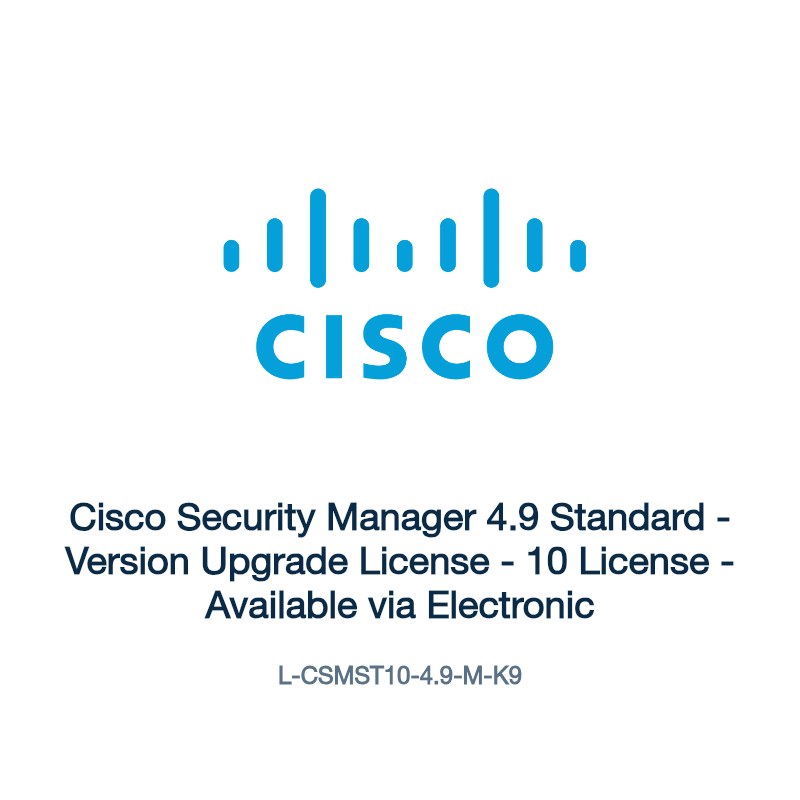 L-CSMST10-4.9-M-K9: Cisco Security Manager 4.9 Standard