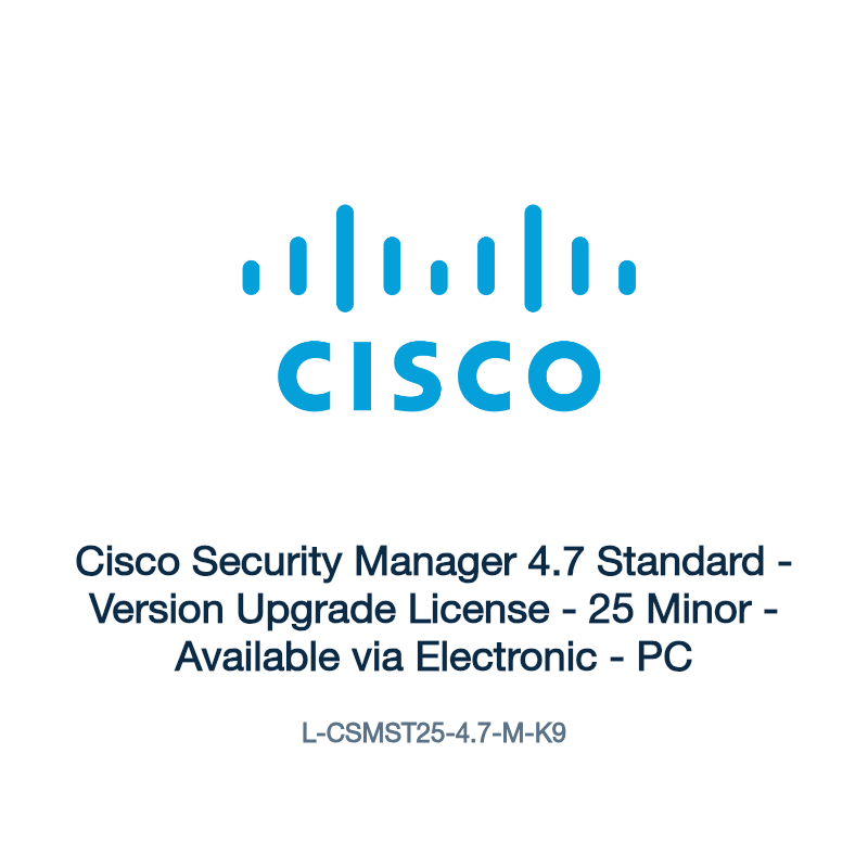 L-CSMST25-4.7-M-K9: Cisco Security Manager 4.7 Standard