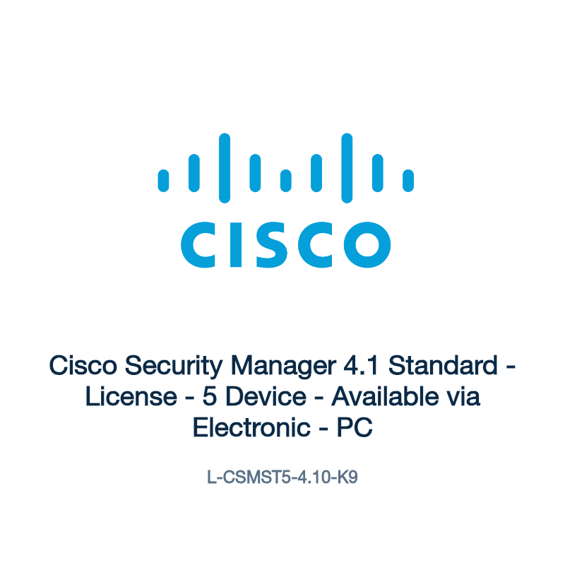 L-CSMST5-4.10-K9: Cisco Security Manager 4.1 Standard