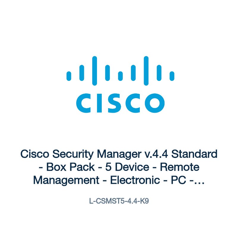 L-CSMST5-4.4-K9: Cisco Security Manager v.4.4 Standard