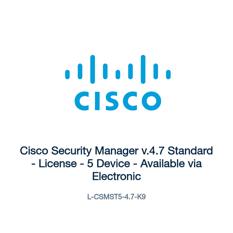 L-CSMST5-4.7-K9: Cisco Security Manager v.4.7 Standard