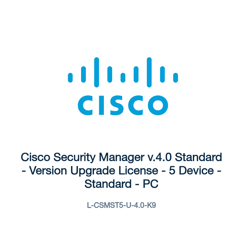 L-CSMST5-U-4.0-K9: Cisco Security Manager v.4.0 Standard