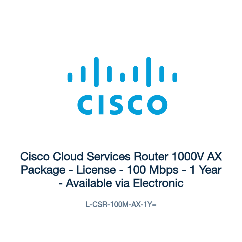 L-CSR-100M-AX-1Y=: Cisco Cloud Services Router 1000V AX Package