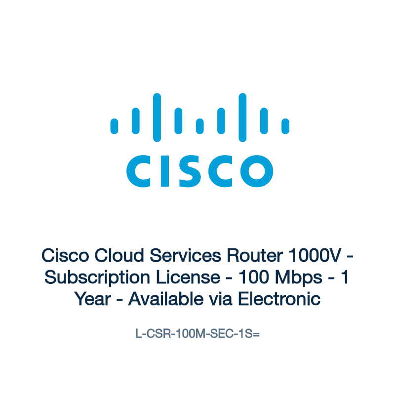 L-CSR-100M-SEC-1S=: Cisco Cloud Services Router 1000V