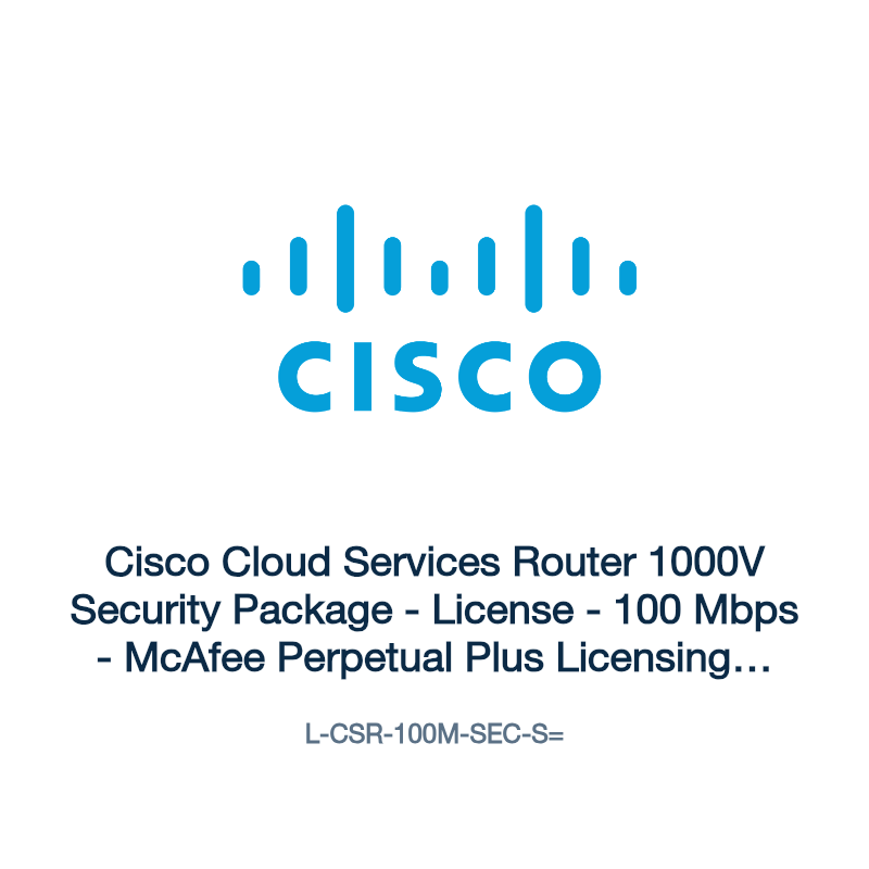 L-CSR-100M-SEC-S=: Cisco Cloud Services Router 1000V Security Package