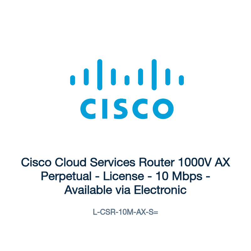 L-CSR-10M-AX-S=: Cisco Cloud Services Router 1000V AX Perpetual