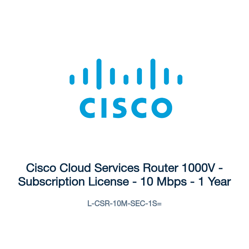 L-CSR-10M-SEC-1S=: Cisco Cloud Services Router 1000V