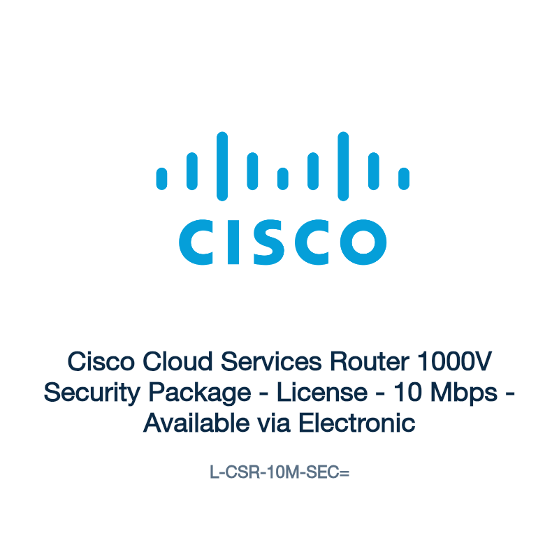 L-CSR-10M-SEC=: Cisco Cloud Services Router 1000V Security Package
