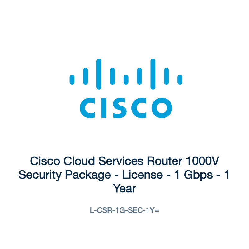 L-CSR-1G-SEC-1Y=: Cisco Cloud Services Router 1000V Security Package
