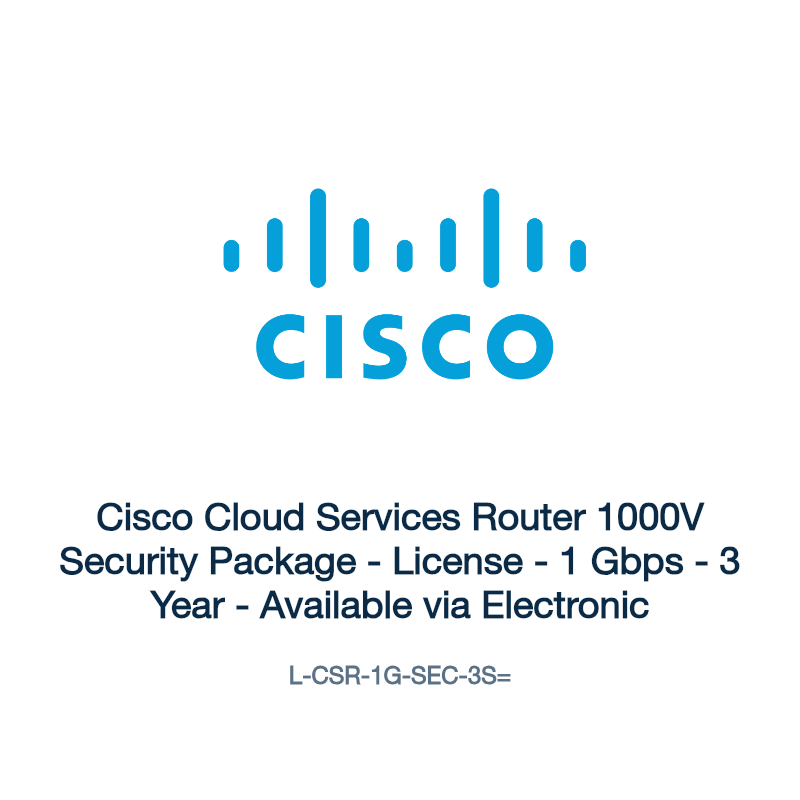 L-CSR-1G-SEC-3S=: Cisco Cloud Services Router 1000V Security Package