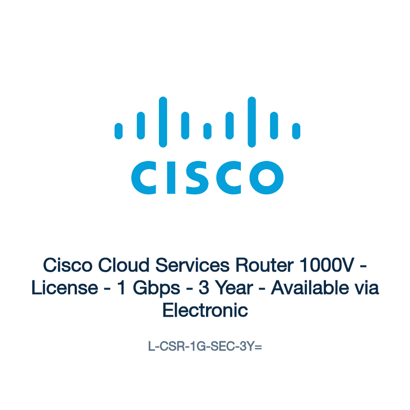 L-CSR-1G-SEC-3Y=: Cisco Cloud Services Router 1000V