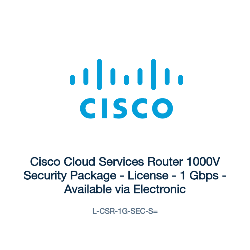 L-CSR-1G-SEC-S=: Cisco Cloud Services Router 1000V Security Package