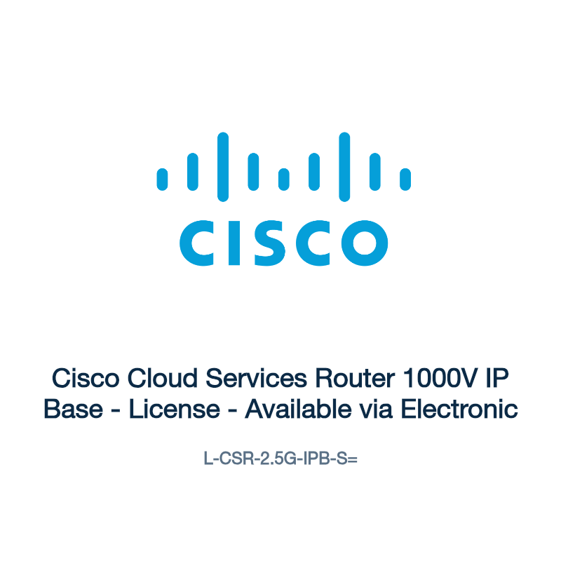 L-CSR-2.5G-IPB-S=: Cisco Cloud Services Router 1000V IP Base