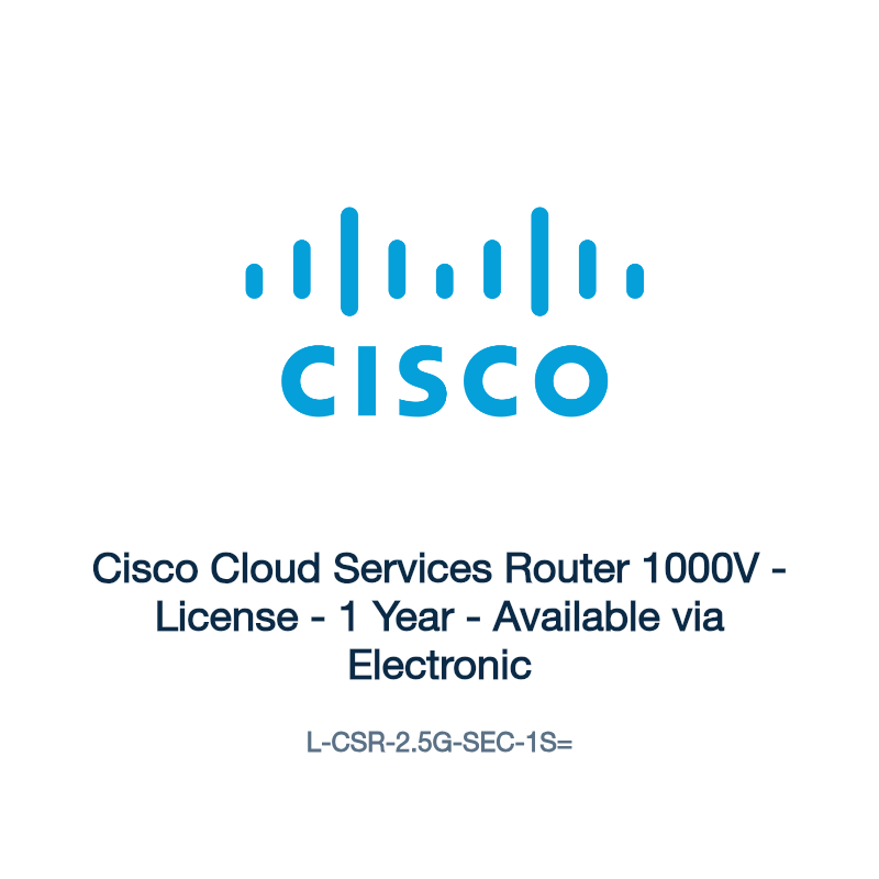L-CSR-2.5G-SEC-1S=: Cisco Cloud Services Router 1000V