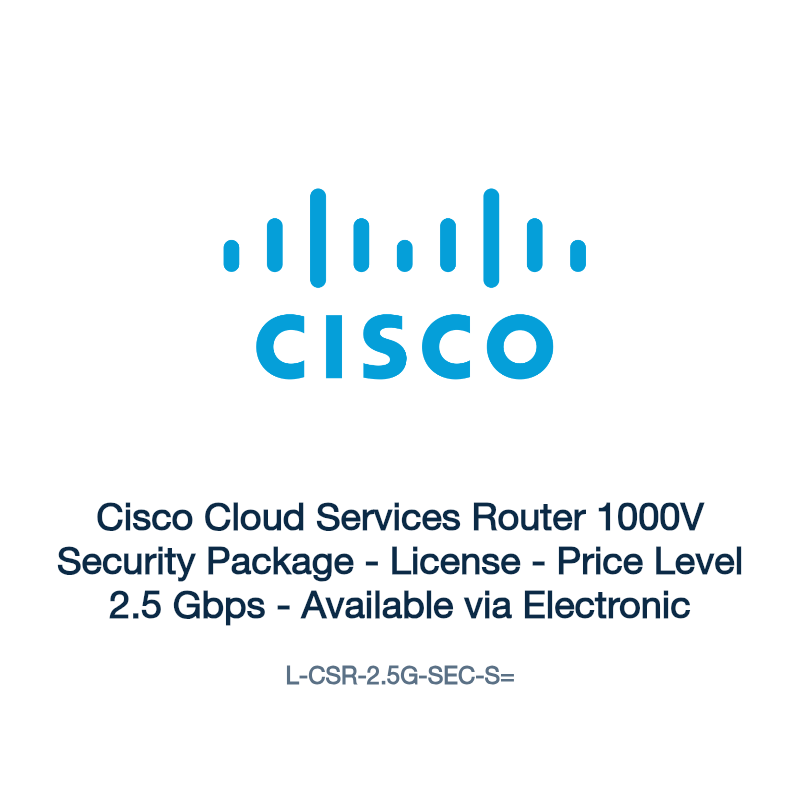 L-CSR-2.5G-SEC-S=: Cisco Cloud Services Router 1000V Security Package